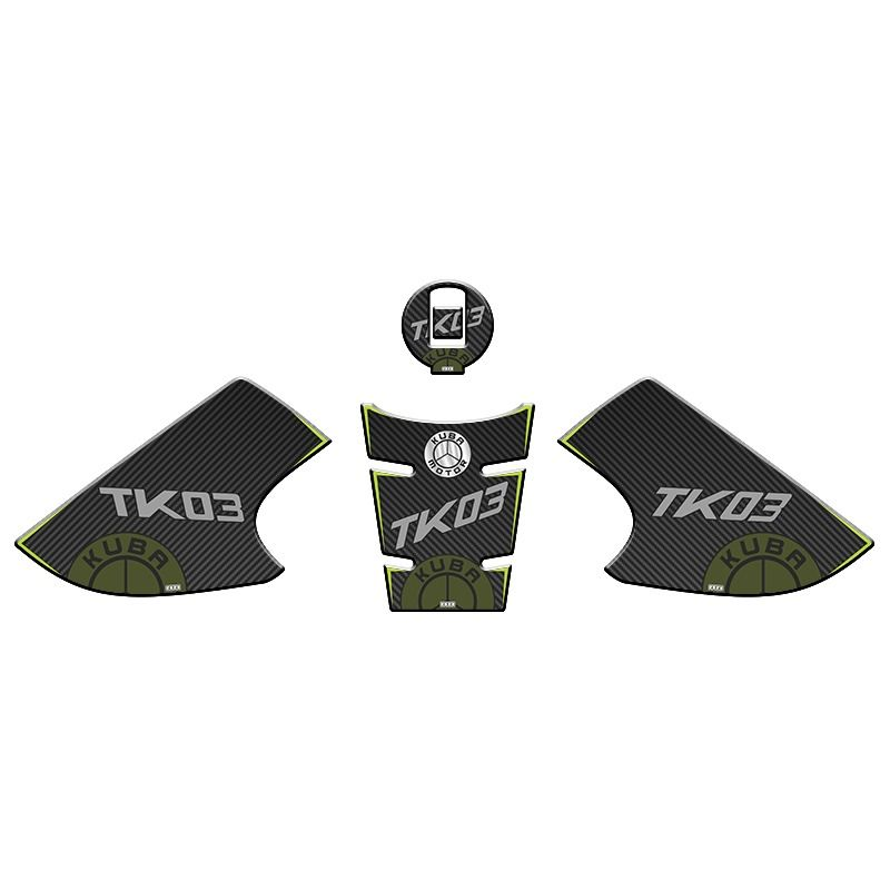 Kuba TK 03 Tank Pad + Yan Pad Yeşil